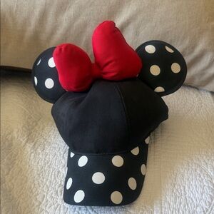 Disney Black and Red Polka Dot Minnie Mouse Hat